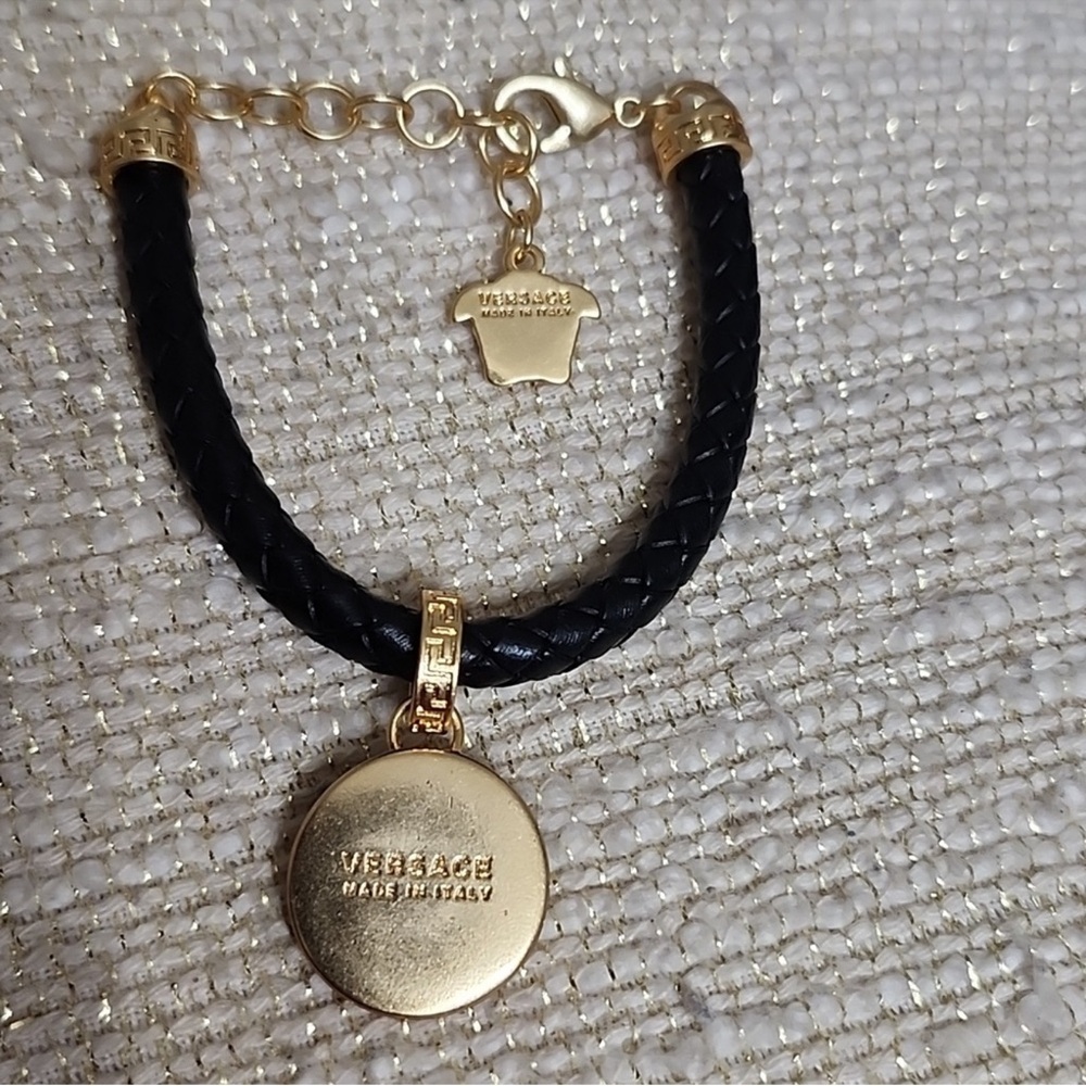 VERSACE Medusa Braided Leather
Bracelet NWOT - Picture 7 of 8